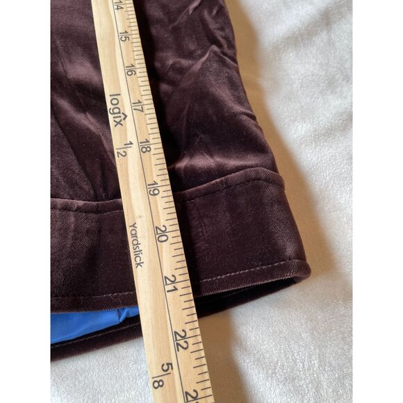 St. John Sport By Marie Gray Velvet Zip-Up Jacket With Gold Zippers & Pockets - - Picture 5 of 12